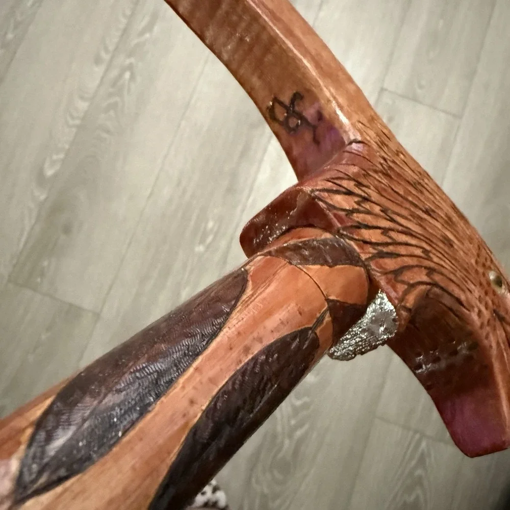 Eagle Head Walking Stick Handmade Cane Hiking Trail Gift Customized 38